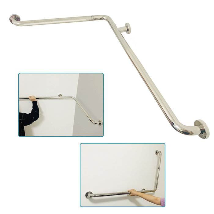 NEPPT LShaped Grab Bars For Bathroom Shower Handicap Toilet Safety